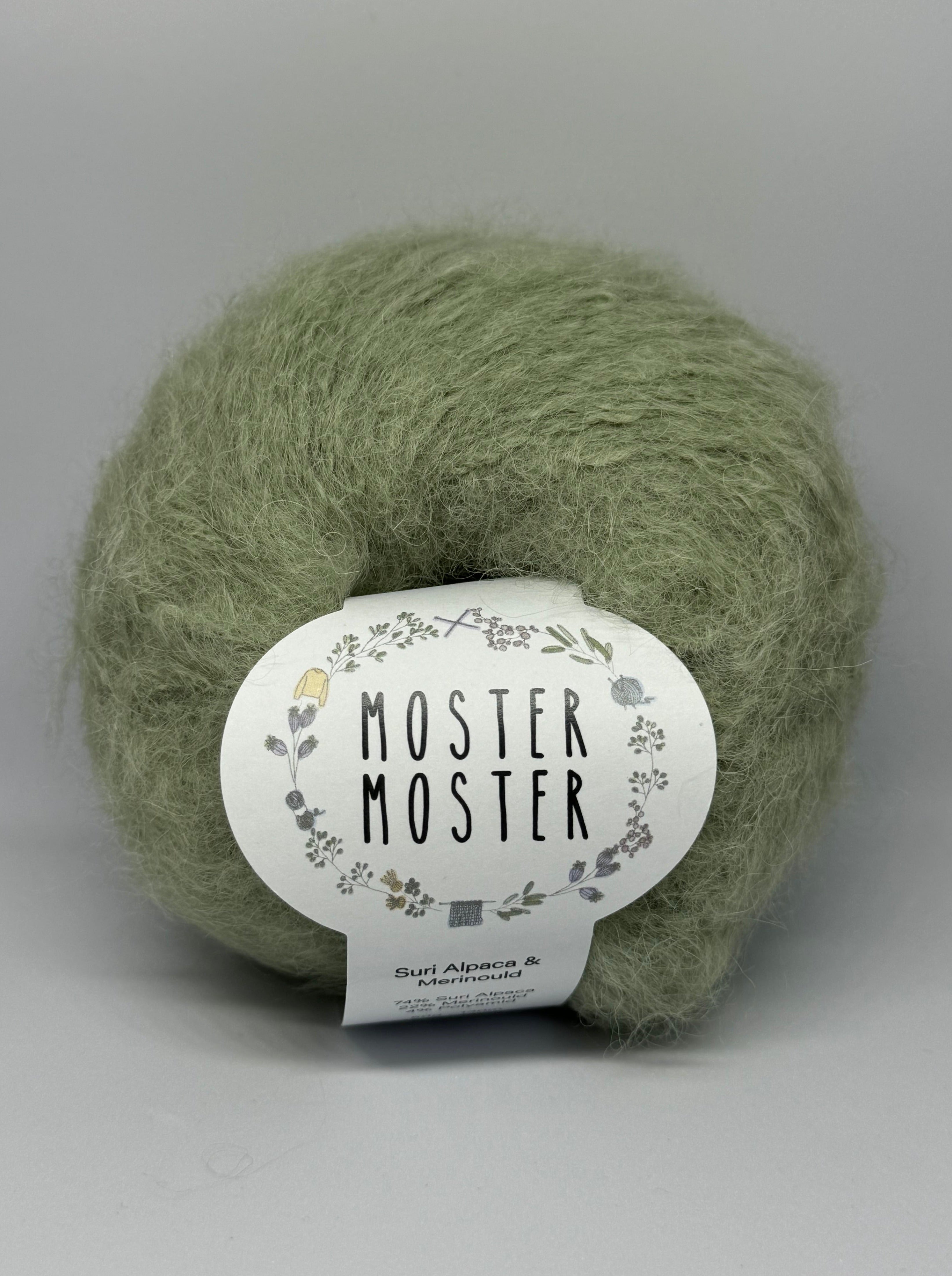 STØVET LYS GRØN (SURI ALPACA &amp; MERINOULD)