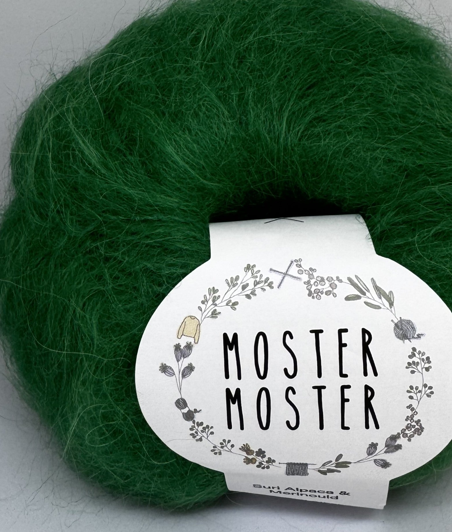 MØRK GRÆSGRØN (SURI ALPACA & MERINOULD)
