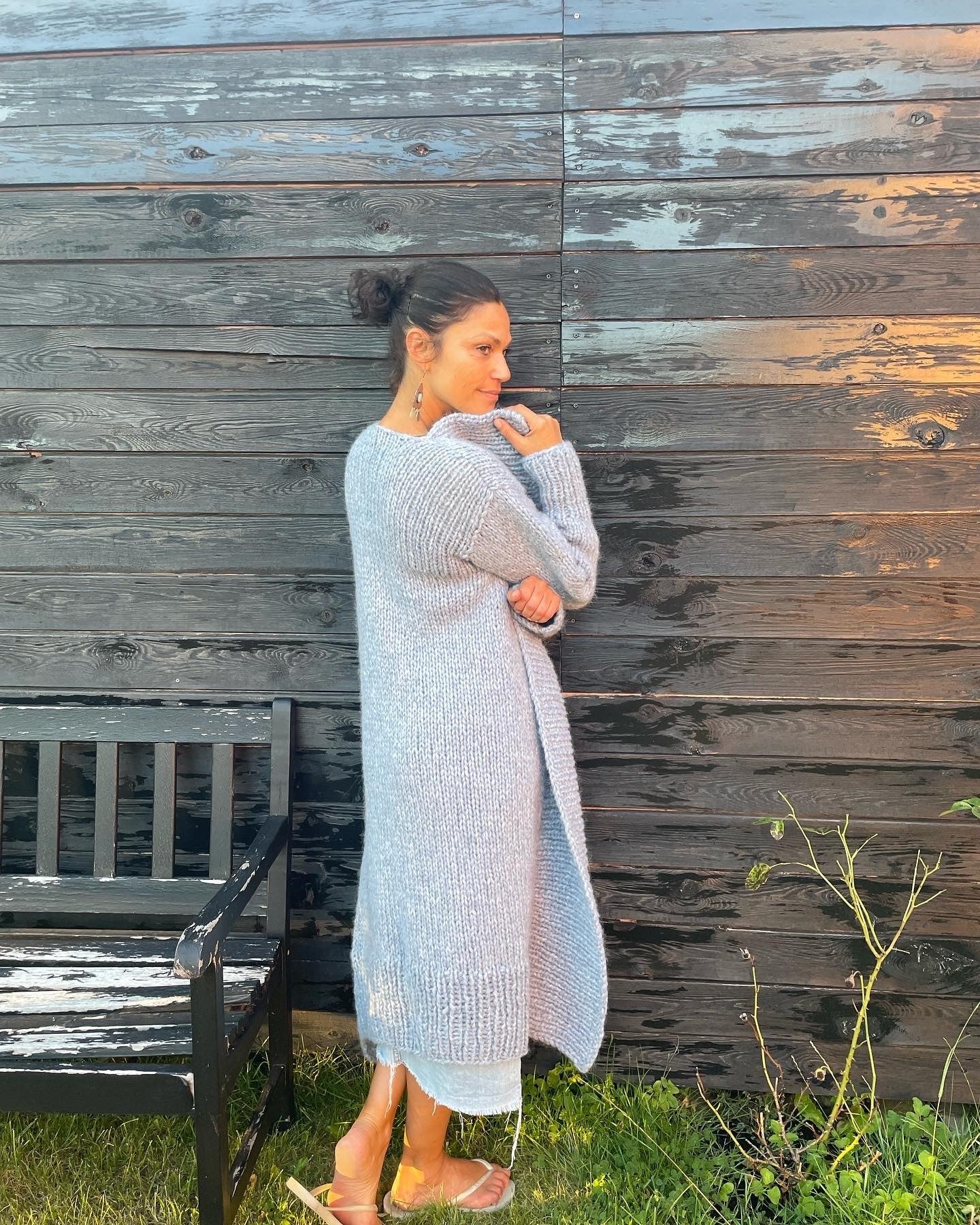 KIT TIL "NYNNE OVERSIZE CARDIGAN MED RIB"