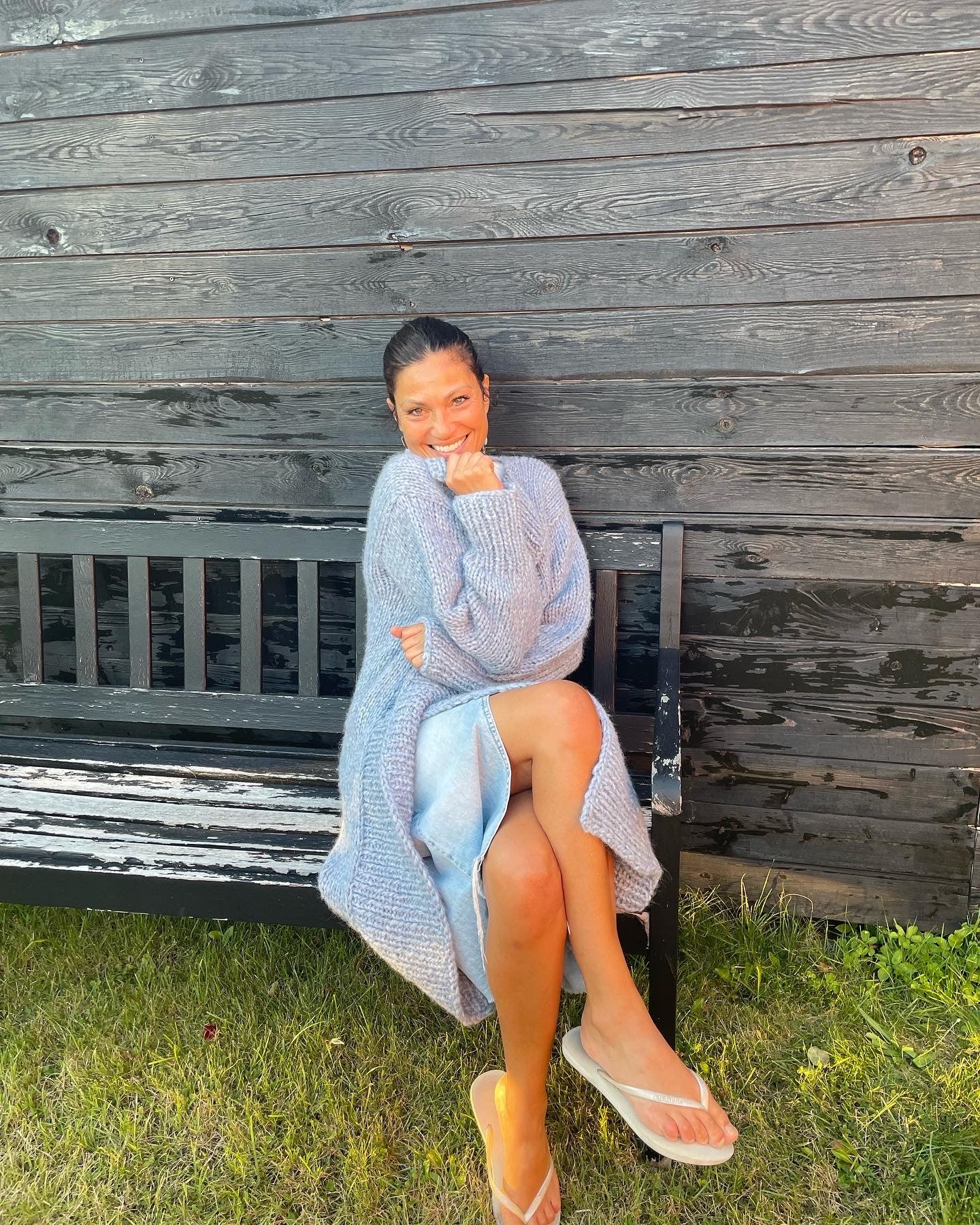 NYNNE OVERSIZE CARDIGAN MED RIB