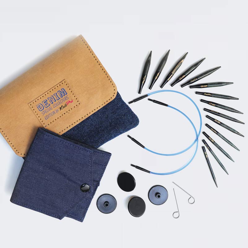 INDIGO WOOD “MINI” INTERCHANGEABLE NEEDLE SET - 50MM